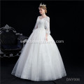 Long Sleeve Beach photography backless Wedding party Dress Bridal gown